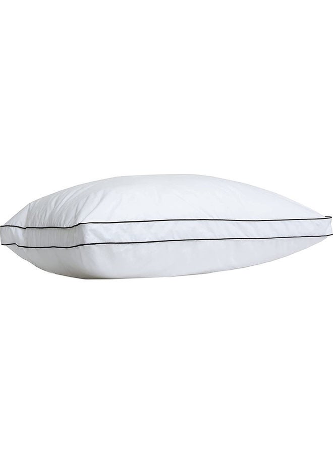 Down Feather Alternative Cotton (Down Proof) Pillow Double Piping Cotton White/Black 48x74cm