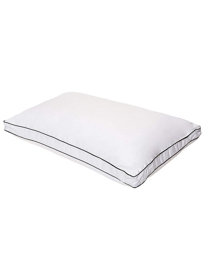 Down Feather Alternative Cotton (Down Proof) Pillow Double Piping Cotton White/Black 48x74cm