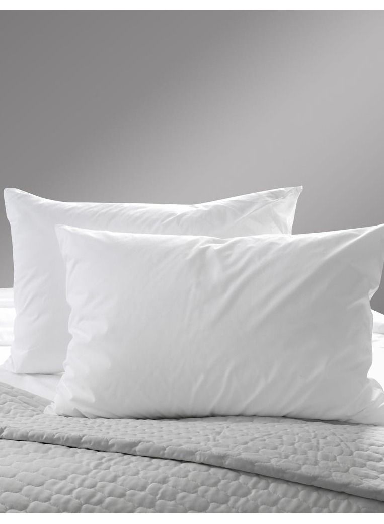 COMFY ROYALSTONE SOFT 2 PIECE PLAIN BED PILLOW WHITE