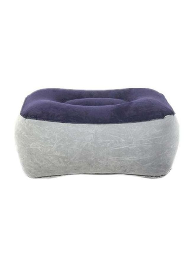 Inflatable Foot Rest Pillow Velvet Blue/Grey 37x28x17cm