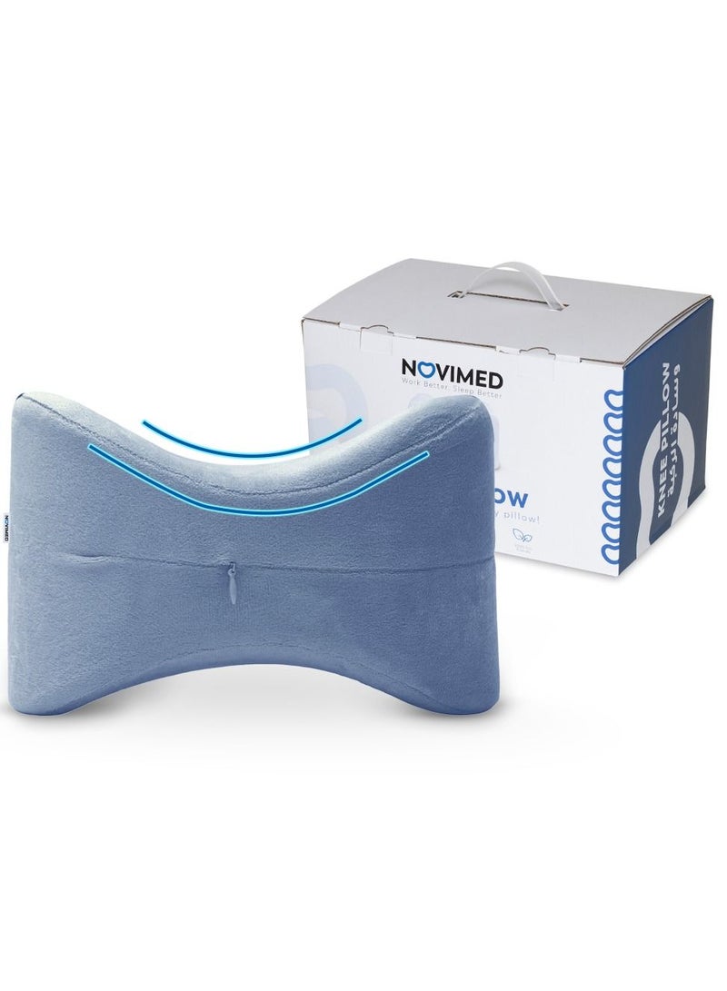 NOVIMED Orthopedic Memory Foam Knee Pillow for Sleeping