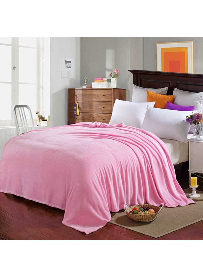 Solid Color Thick Blanket cotton Pink 120x200cm