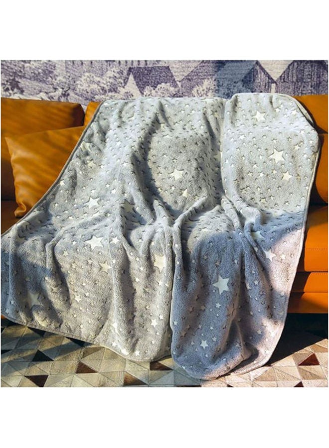 Glow in The Dark Throw Blanket Cotton Grey 127*152cm