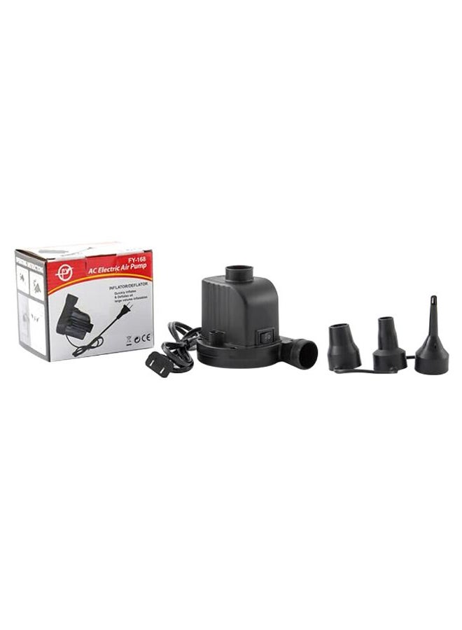 Electric Air Pump Inflator And Exhaust Black