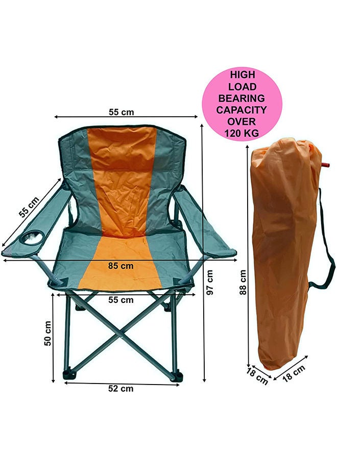 VIO Foldable Camping Chair Heavy duty/Picnic chair/Out Door Chair Hand Support with Cup Holder with Carry Bag Blue