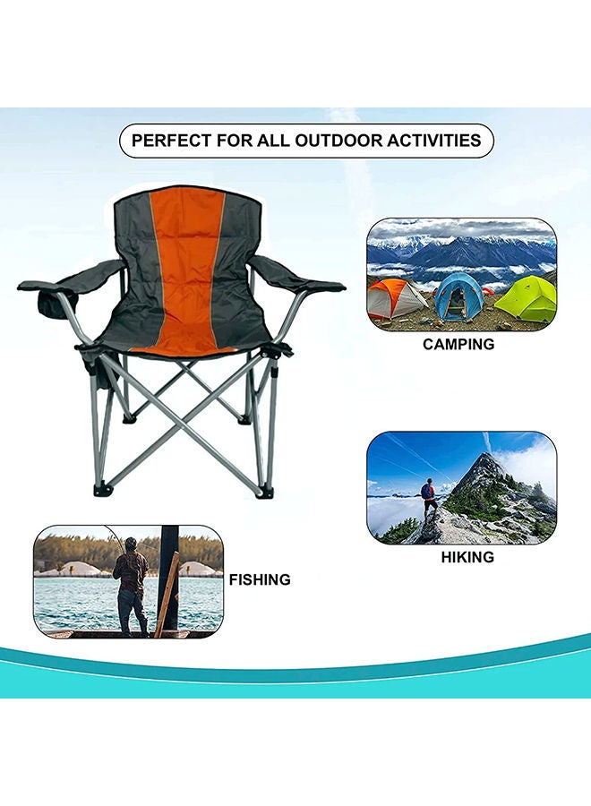 VIO Foldable Camping Chair Heavy duty/Picnic chair/Out Door Chair Hand Support with Cup Holder with Carry Bag Blue