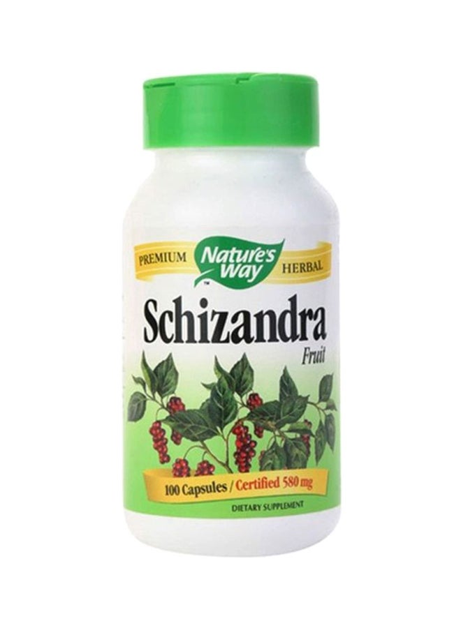 Pack Of 2 Schizandra Fruit Dietary Supplement 500mg - 100 Capsules