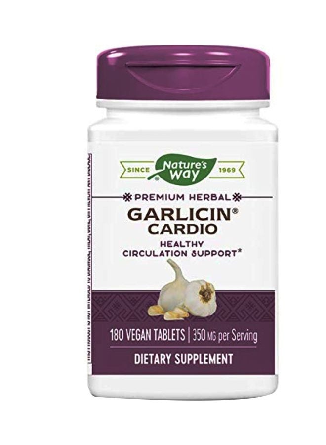 Garlicin Cardio 350 MG Dietary Supplement - 180 Vegan Tablets
