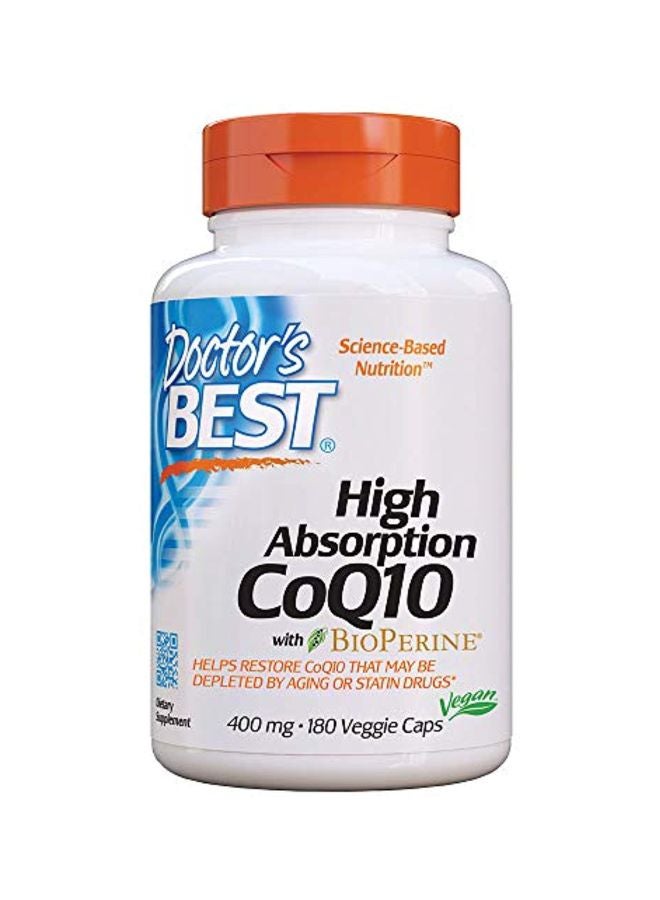 High Absorption CoQ10 400 MG - 180 Veggie Caps