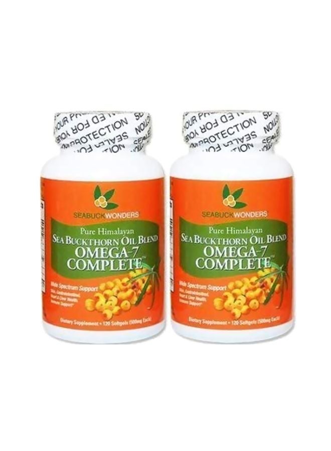 Pack Of 2 Sea Buckthorn Oil Blend Omega-7 500mg - 120 Capsules