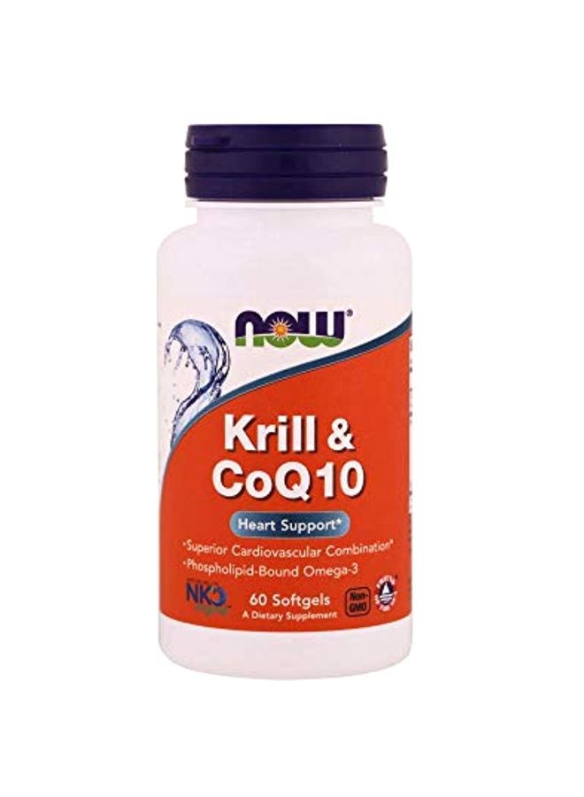 Krill And CoQ10 Dietary Supplement - 60 Softgels