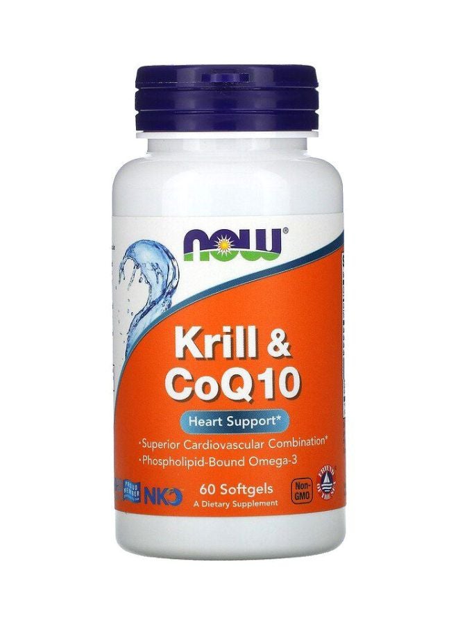 Krill And CoQ10 Dietary Supplement - 60 Softgels
