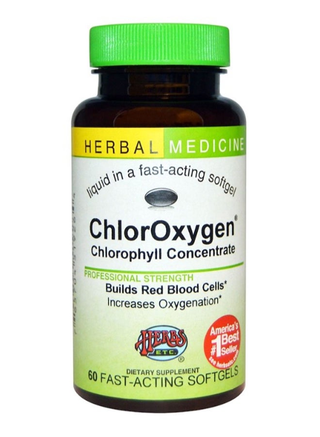 Chlor Oxygen Chlorophyll Concentrate - 60 Fast-Acting Softgels