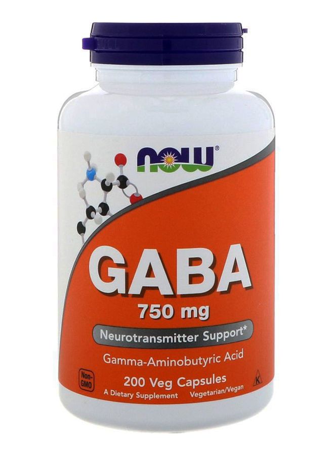 Now Foods GABA Dietary Supplement 200 Veg Capsules