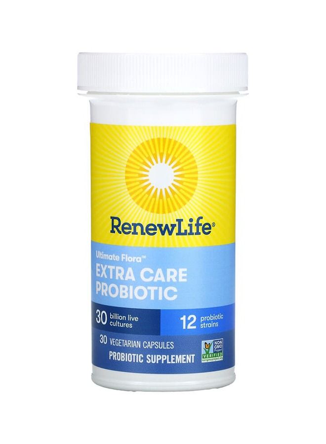 ReNew Life Extra Care Ultimate Flora Probiotic Vegetable Capsules - 30 Capsules 30 Billion CFU
