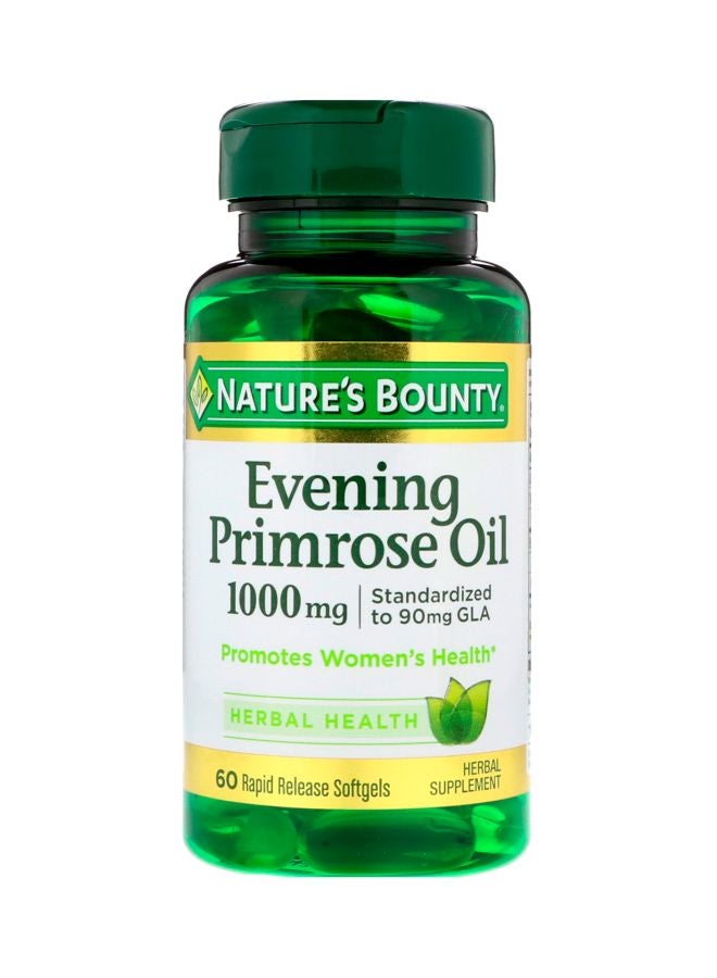 Evening Primrose Oil Herbal Supplement 60 Rapid Softgels 1,000 mg
