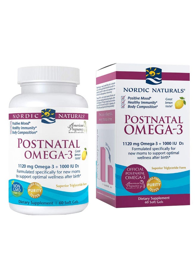 Lemon Taste Postnatal Omega-3 Supplement - 60 Softgel