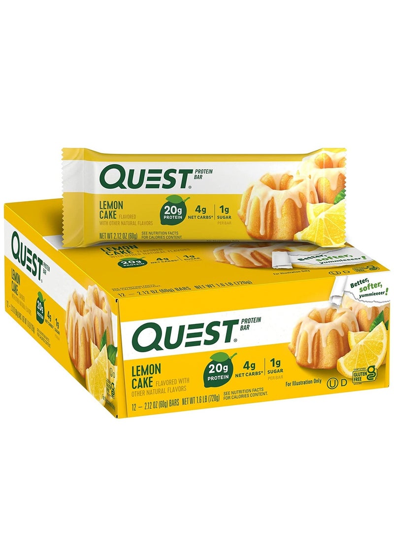 Quest Nutrition Lemon Cake Protein Bars 12 count