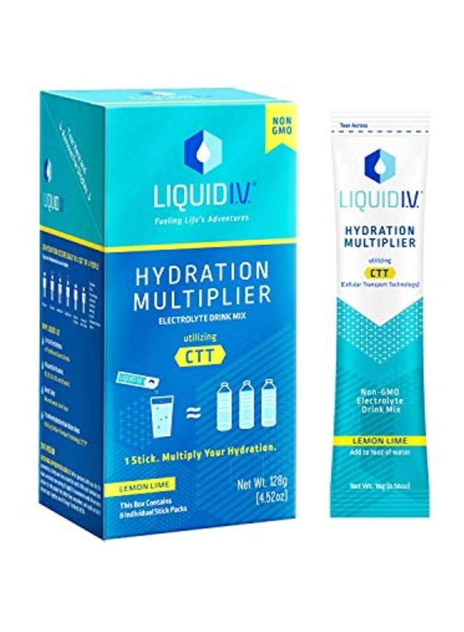 Pack Of 8 Hydration Multiplier Electrolyte Drink Mix - Lemon Lime