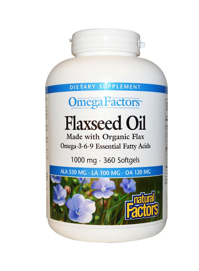 Certified Organic Flaxseed Oil 180 Softgels