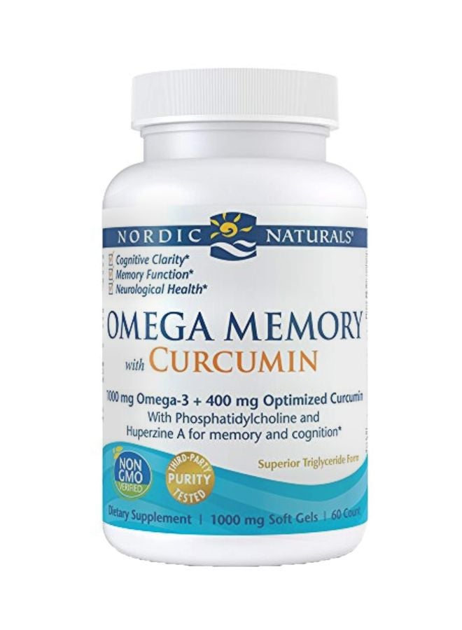 Omega Memory Curcumin Dietary Supplement 1000 mg - 60 Softgels