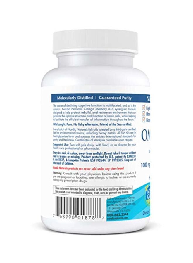 Omega Memory Curcumin Dietary Supplement 1000 mg - 60 Softgels