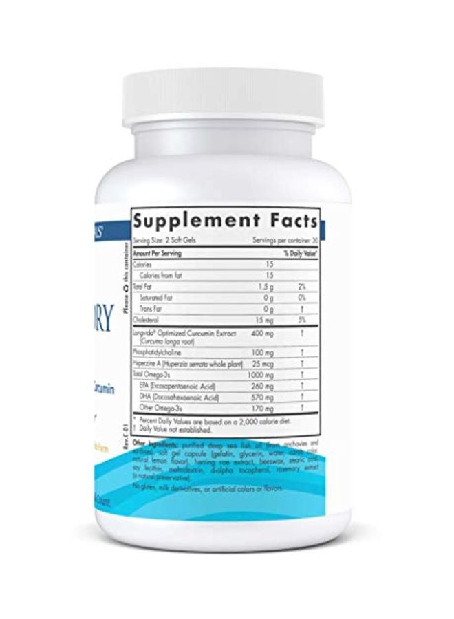 Omega Memory Curcumin Dietary Supplement 1000 mg - 60 Softgels