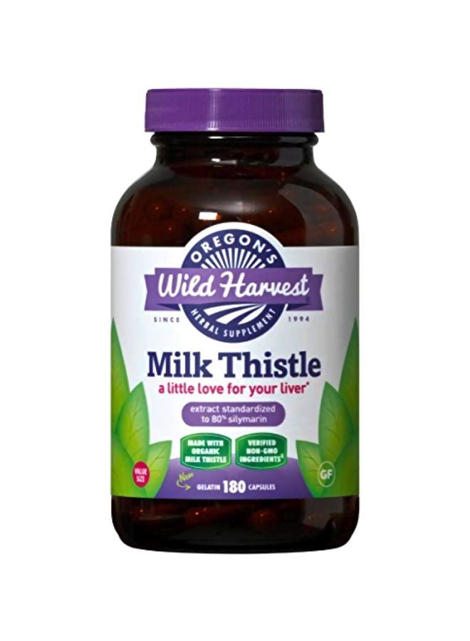Milk Thistle Organic Dietary Supplement - 180 Capsules