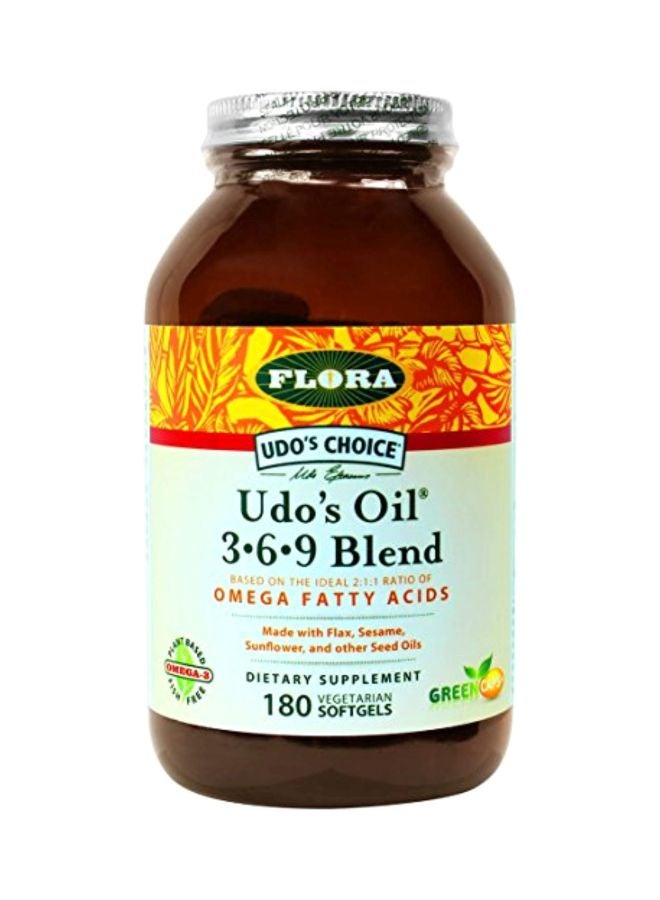 Udos Oil Triple Omega 3-6-9 Supplement - 180 Capsules