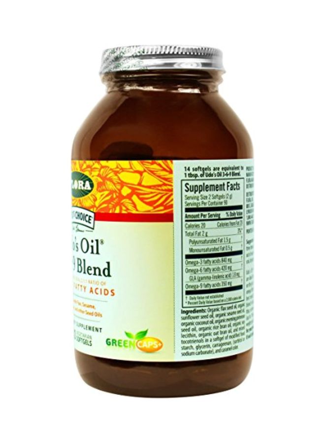 Udos Oil Triple Omega 3-6-9 Supplement - 180 Capsules