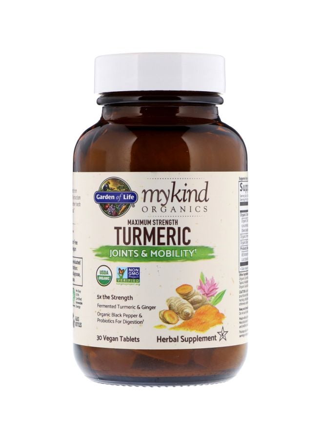 Maximum Strength Turmeric Herbal Supplement - 30 Tablets