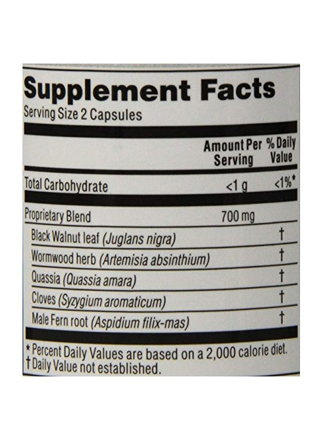 Wormwood Combination Herbal Supplement - 100 Vegetarian Capsules