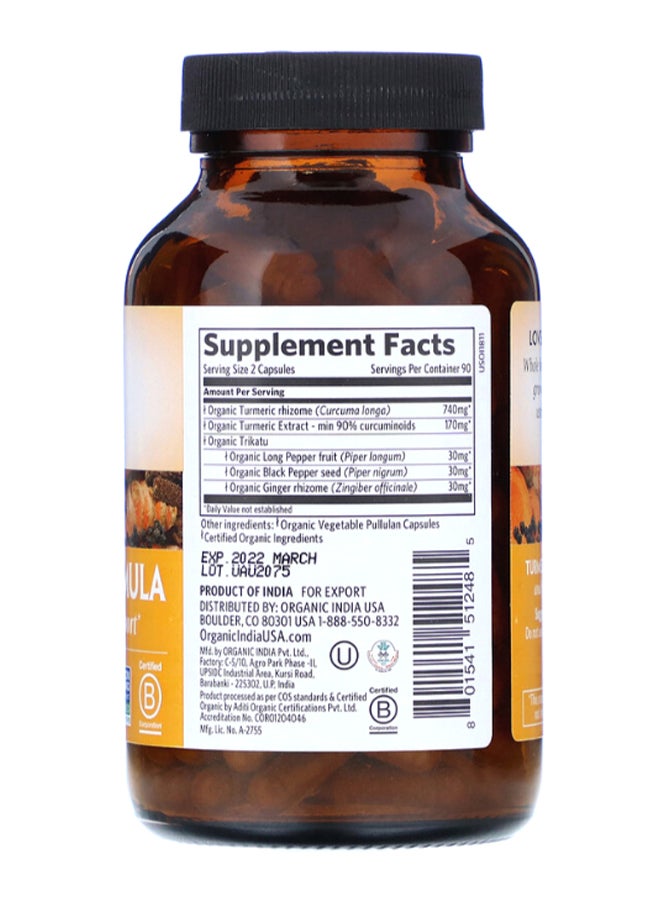 Joint Mobility And Support Turmeric Formula - 180 Vegetarian Caps