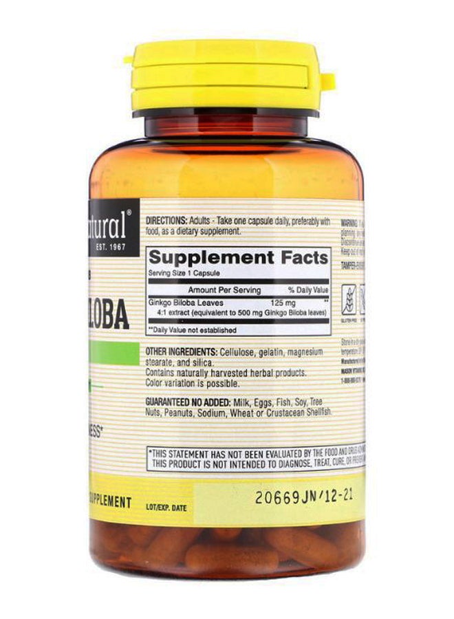 Ginkgo Biloba Mental Alertness Support- 180 Capsules