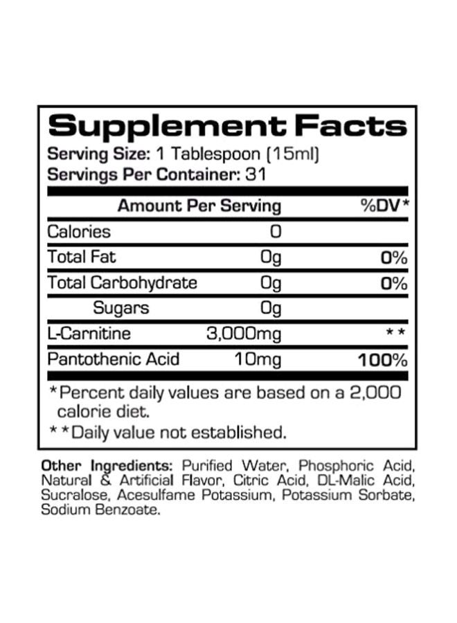 L-Carnitine 3000 Liquid Fat Burner- Berry Flavor