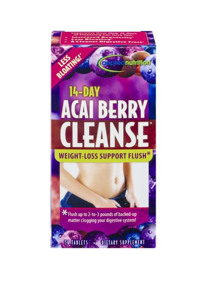 Pack Of 2 Acai Cleanse Weight Loss Support Flush - 56 Tablets