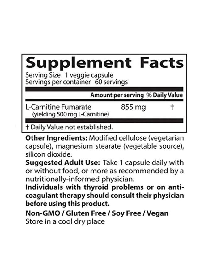 L-Carnitine Fumarate - 60 Veggie Caps