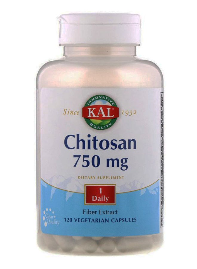 Chitosan 750mg Fiber Extract - 120 Vegetarian Capsules