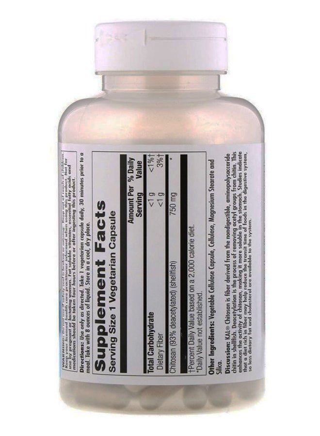 Chitosan 750mg Fiber Extract - 120 Vegetarian Capsules