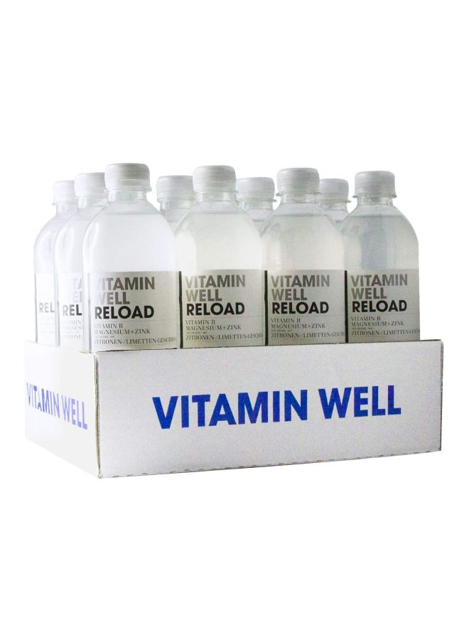 Reload Lemon And Lime With Vitamins B And D Plus Magnesium And Zinc box of 12 bottle x 500 ml