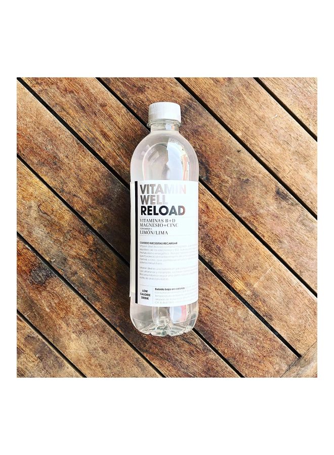 Reload Lemon And Lime With Vitamins B And D Plus Magnesium And Zinc box of 12 bottle x 500 ml