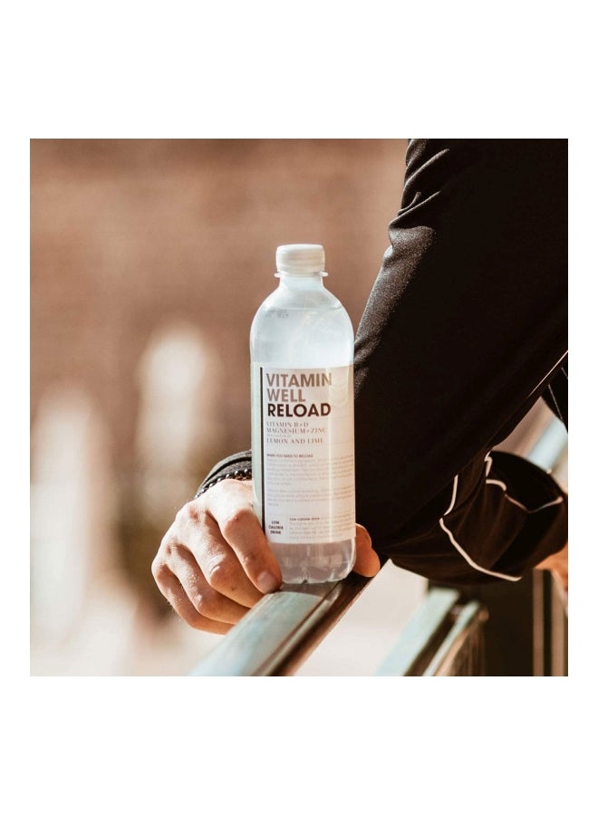 Reload Lemon And Lime With Vitamins B And D Plus Magnesium And Zinc box of 12 bottle x 500 ml