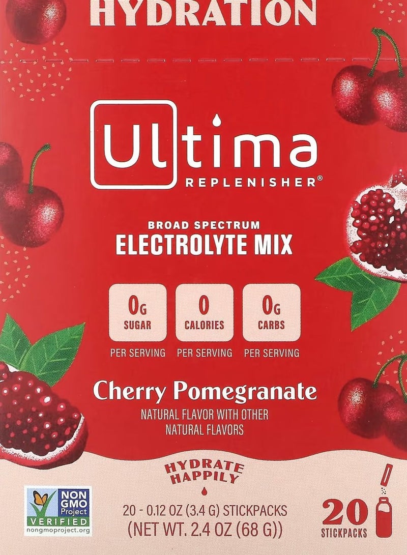 Electrolyte Drink Mix Cherry Pomegranate 20 Packets 0.12 oz 3.4 g