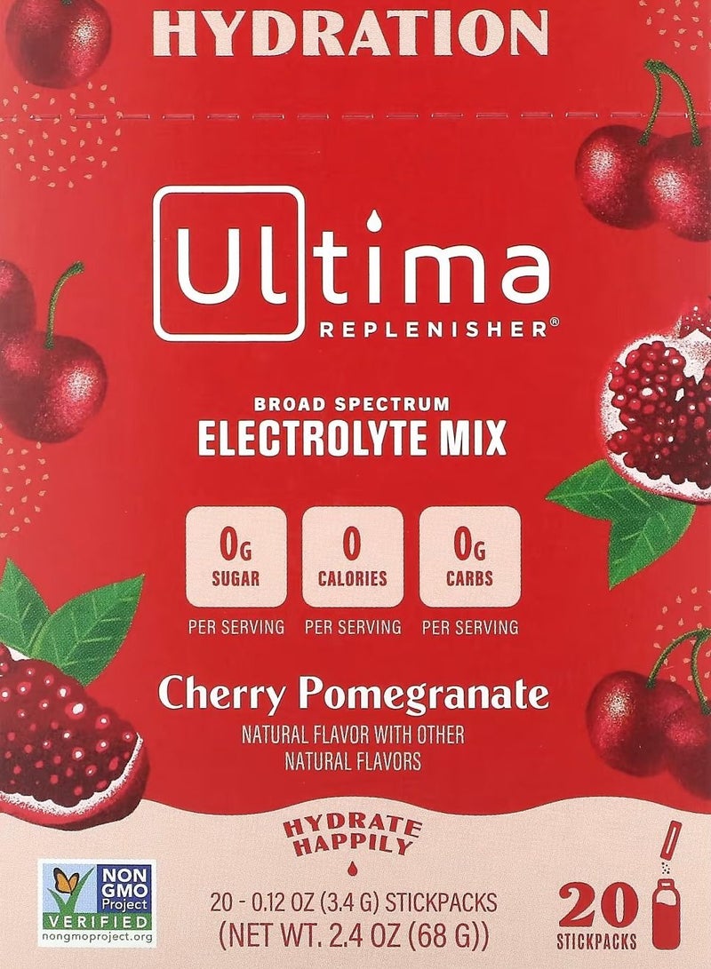 Electrolyte Drink Mix Cherry Pomegranate 20 Packets 0.12 oz 3.4 g