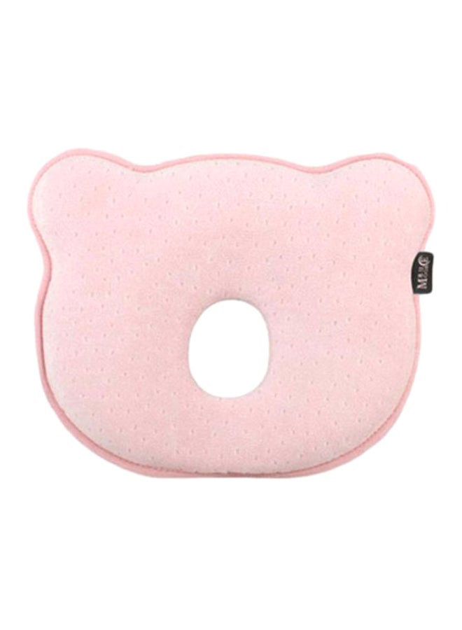 Bear Head Shaped Pillow Polyester Pink 9.1x10.2x1inch