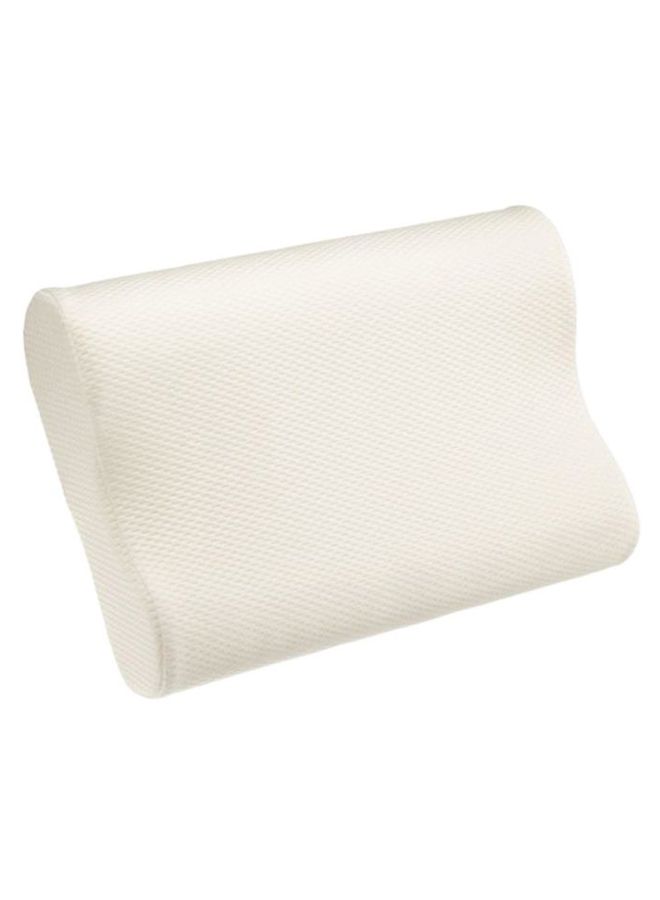 Pain Relief Neck Support Memory Foam Sleep Pillow Cotton White 55 x 35cm