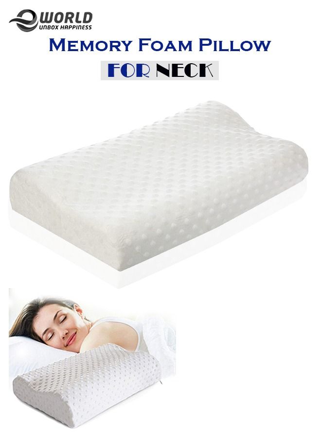 Cervical Orthopedic Memory Foam Ergonomic Contour Pillow For Neck Support and Pain Relief