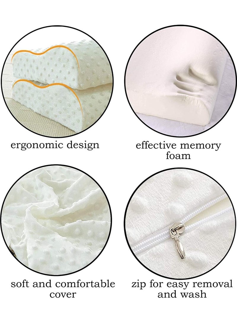 Cervical Orthopedic Memory Foam Ergonomic Contour Pillow For Neck Support and Pain Relief