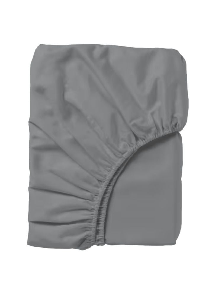 Orchard Exclusive (Grey) Queen Size Fitted Sheet 160x210 Cm (Set of 1 Pc) Cotton percale Weave, Soft and Luxurious, High Quality Bed linen -180 TC