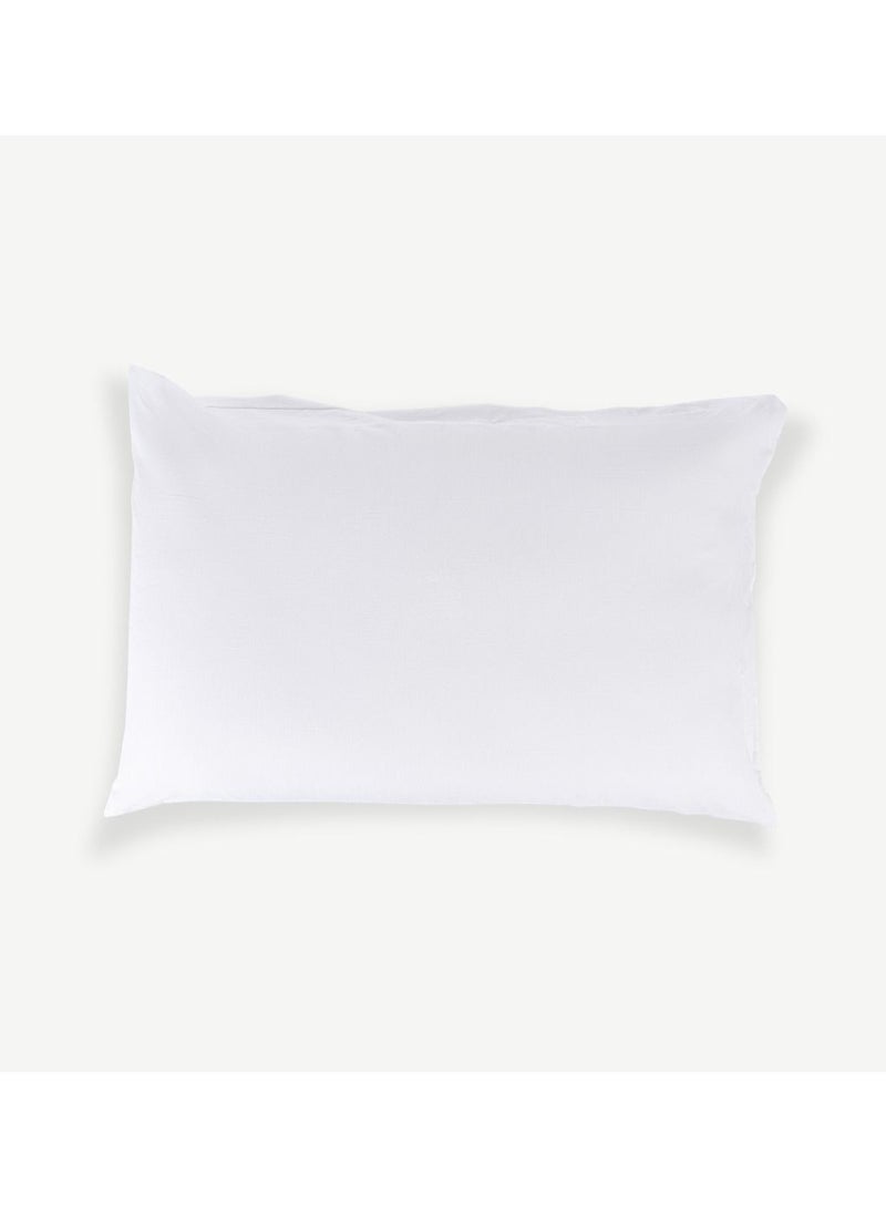 Gavin Washed Cotton Pillowcase Pair -White